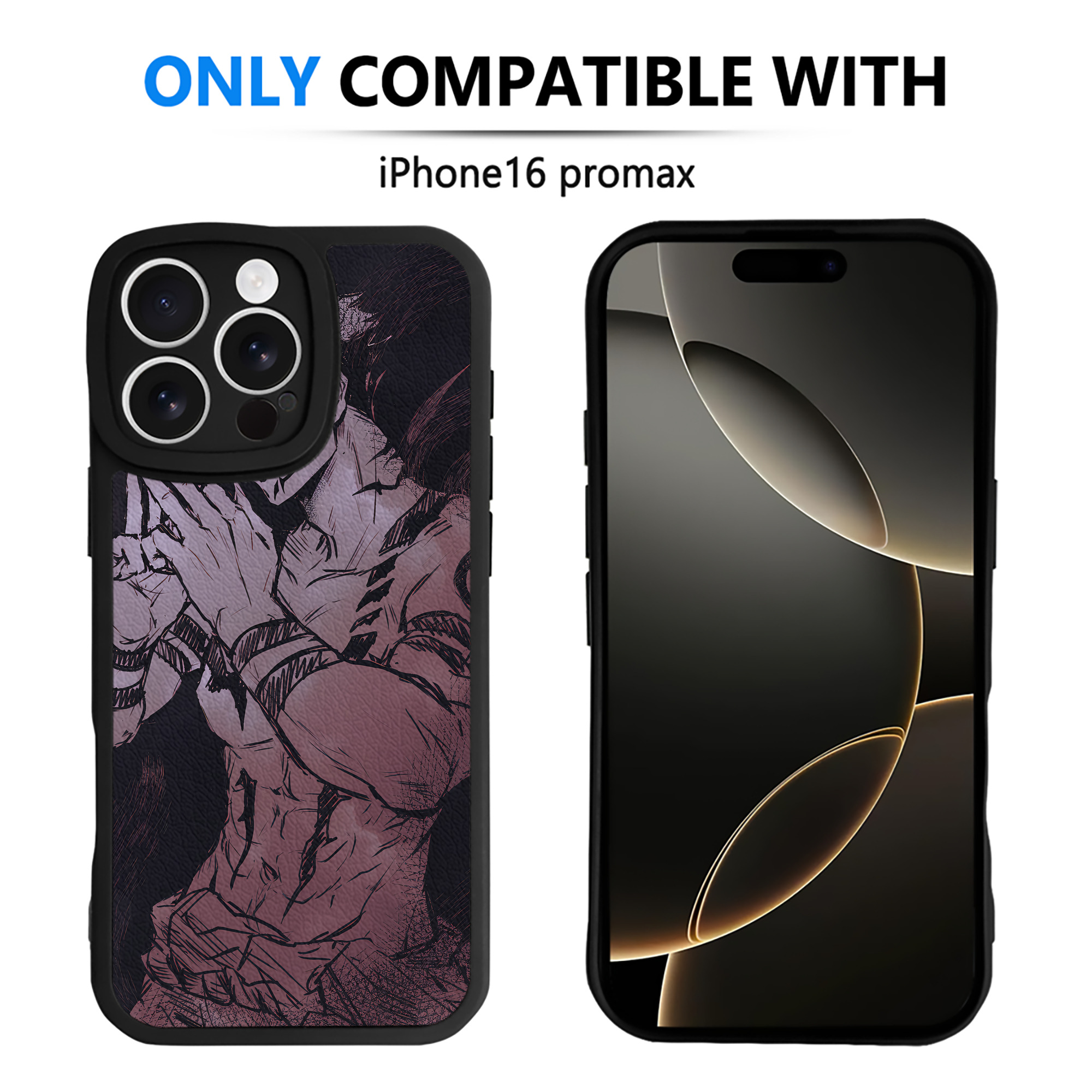 （画像用） 呪術廻戦 Jujutsu Kaisen 【iPhone 16シリーズ対応】シリコンスマホケース（レザー調） 材質：シリコン